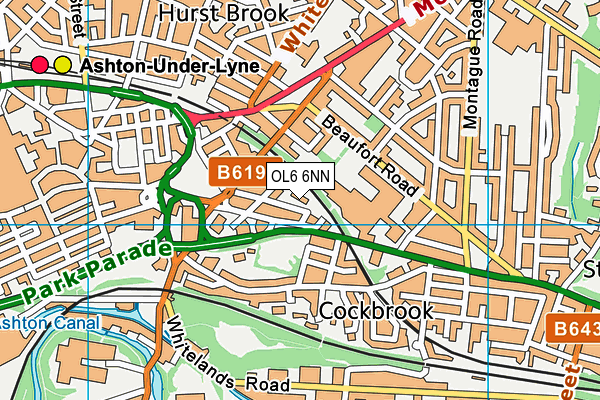 OL6 6NN map - OS VectorMap District (Ordnance Survey) OL6 6NN map - OS VectorMap District (Ordnance Survey)