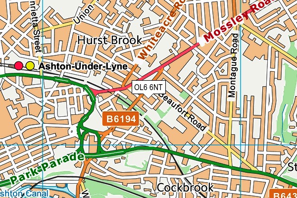 OL6 6NT map - OS VectorMap District (Ordnance Survey) OL6 6NT map - OS VectorMap District (Ordnance Survey)