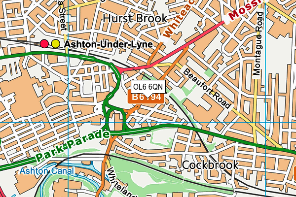 OL6 6QN map - OS VectorMap District (Ordnance Survey) OL6 6QN map - OS VectorMap District (Ordnance Survey)