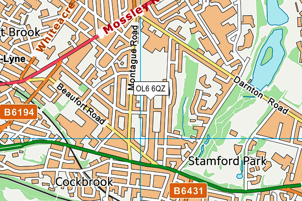 OL6 6QZ map - OS VectorMap District (Ordnance Survey) OL6 6QZ map - OS VectorMap District (Ordnance Survey)