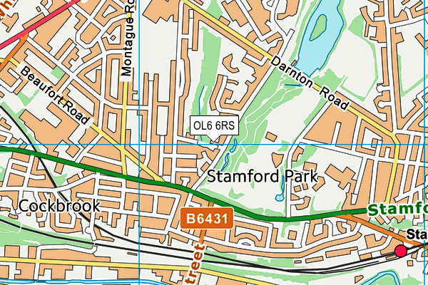 OL6 6RS map - OS VectorMap District (Ordnance Survey) OL6 6RS map - OS VectorMap District (Ordnance Survey)