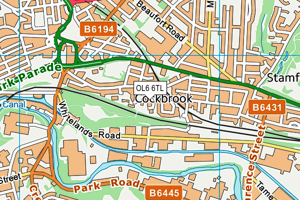 OL6 6TL map - OS VectorMap District (Ordnance Survey) OL6 6TL map - OS VectorMap District (Ordnance Survey)
