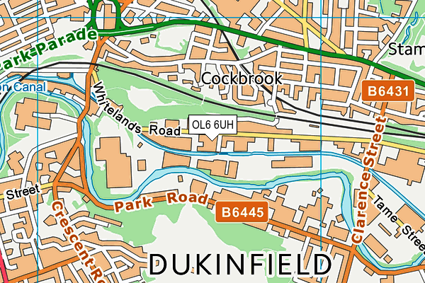 OL6 6UH map - OS VectorMap District (Ordnance Survey) OL6 6UH map - OS VectorMap District (Ordnance Survey)
