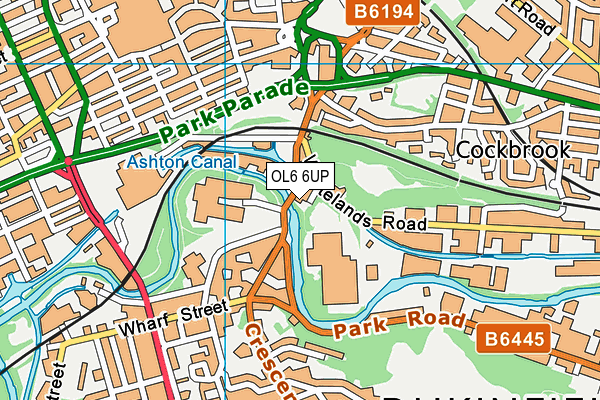 OL6 6UP map - OS VectorMap District (Ordnance Survey) OL6 6UP map - OS VectorMap District (Ordnance Survey)