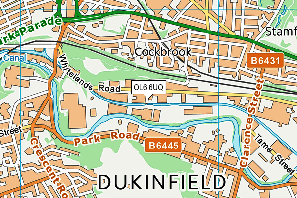 OL6 6UQ map - OS VectorMap District (Ordnance Survey)