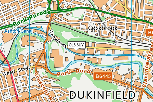 OL6 6UY map - OS VectorMap District (Ordnance Survey) OL6 6UY map - OS VectorMap District (Ordnance Survey)