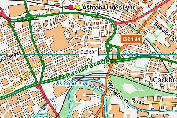 OL6 6XF map - OS VectorMap District (Ordnance Survey) OL6 6XF map - OS VectorMap District (Ordnance Survey)