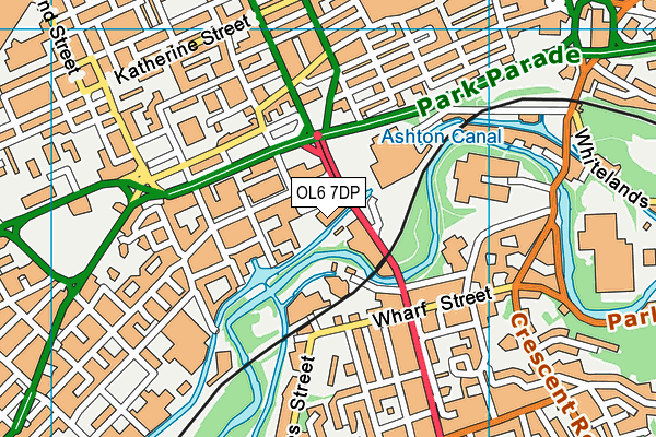OL6 7DP map - OS VectorMap District (Ordnance Survey) OL6 7DP map - OS VectorMap District (Ordnance Survey)
