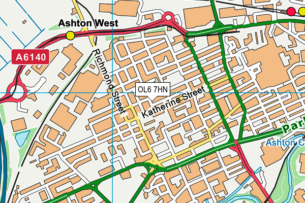 OL6 7HN map - OS VectorMap District (Ordnance Survey) OL6 7HN map - OS VectorMap District (Ordnance Survey)