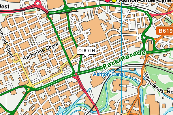 OL6 7LH map - OS VectorMap District (Ordnance Survey) OL6 7LH map - OS VectorMap District (Ordnance Survey)