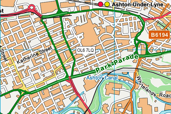 OL6 7LQ map - OS VectorMap District (Ordnance Survey) OL6 7LQ map - OS VectorMap District (Ordnance Survey)