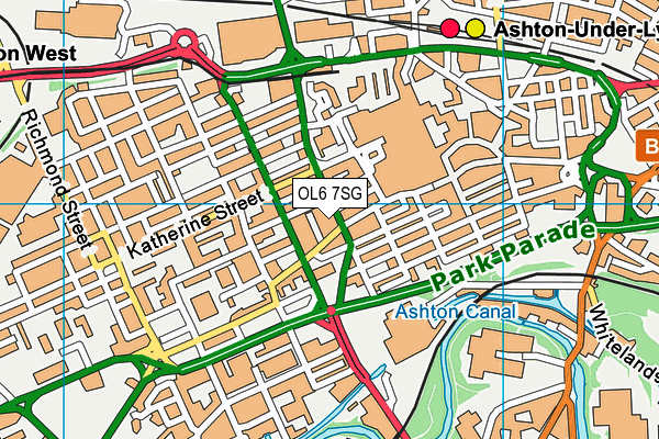 OL6 7SG map - OS VectorMap District (Ordnance Survey) OL6 7SG map - OS VectorMap District (Ordnance Survey)