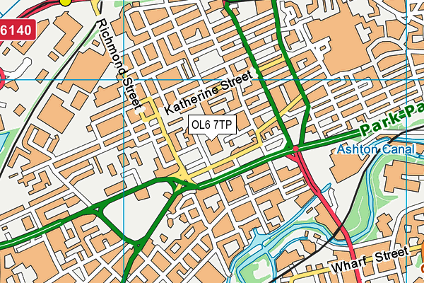 OL6 7TP map - OS VectorMap District (Ordnance Survey) OL6 7TP map - OS VectorMap District (Ordnance Survey)