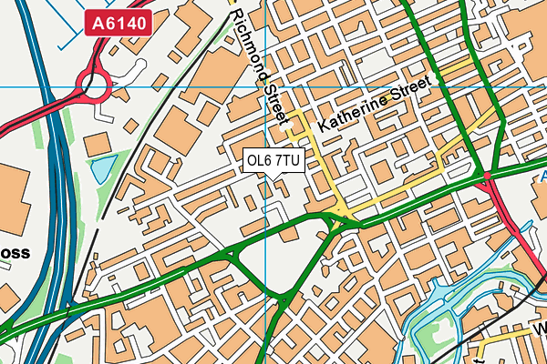 OL6 7TU map - OS VectorMap District (Ordnance Survey) OL6 7TU map - OS VectorMap District (Ordnance Survey)
