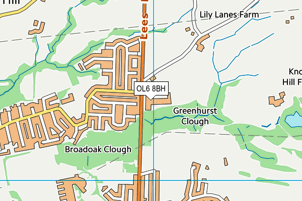 OL6 8BH map - OS VectorMap District (Ordnance Survey) OL6 8BH map - OS VectorMap District (Ordnance Survey)