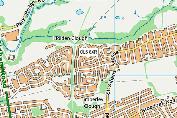 OL6 8XR map - OS VectorMap District (Ordnance Survey) OL6 8XR map - OS VectorMap District (Ordnance Survey)
