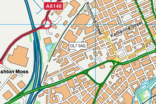 OL7 0AQ map - OS VectorMap District (Ordnance Survey) OL7 0AQ map - OS VectorMap District (Ordnance Survey)