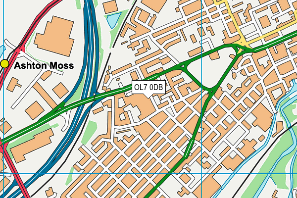 OL7 0DB map - OS VectorMap District (Ordnance Survey) OL7 0DB map - OS VectorMap District (Ordnance Survey)