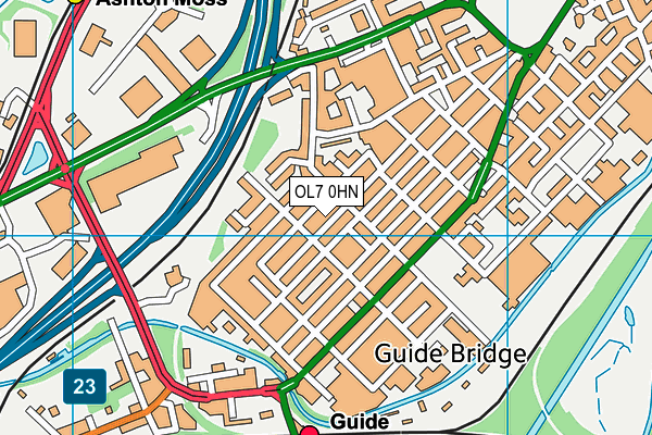 OL7 0HN map - OS VectorMap District (Ordnance Survey) OL7 0HN map - OS VectorMap District (Ordnance Survey)
