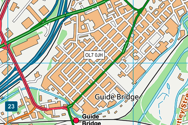 OL7 0JH map - OS VectorMap District (Ordnance Survey) OL7 0JH map - OS VectorMap District (Ordnance Survey)