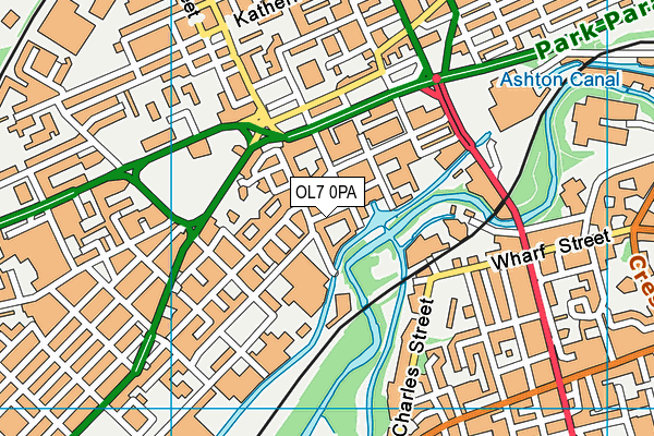 OL7 0PA map - OS VectorMap District (Ordnance Survey) OL7 0PA map - OS VectorMap District (Ordnance Survey)