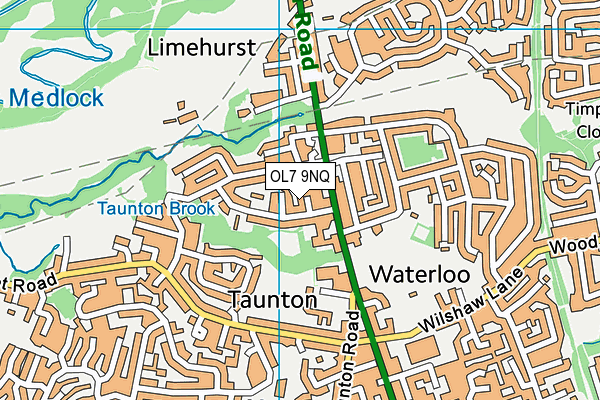 OL7 9NQ map - OS VectorMap District (Ordnance Survey) OL7 9NQ map - OS VectorMap District (Ordnance Survey)