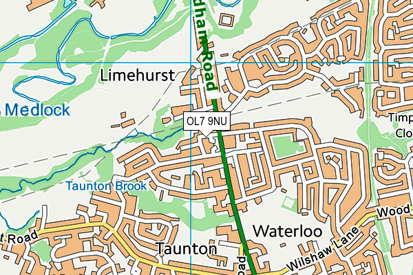 OL7 9NU map - OS VectorMap District (Ordnance Survey) OL7 9NU map - OS VectorMap District (Ordnance Survey)