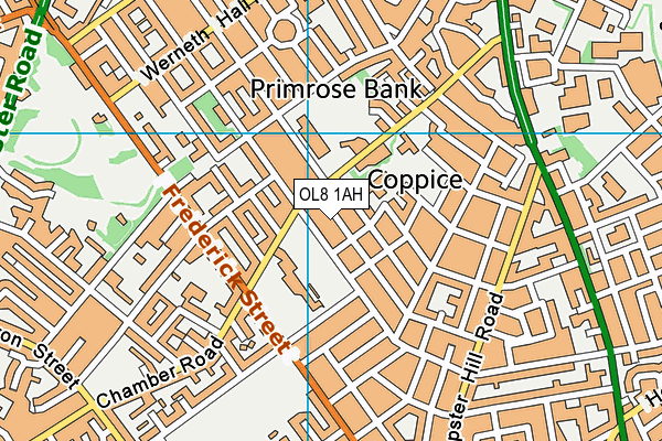OL8 1AH map - OS VectorMap District (Ordnance Survey) OL8 1AH map - OS VectorMap District (Ordnance Survey)