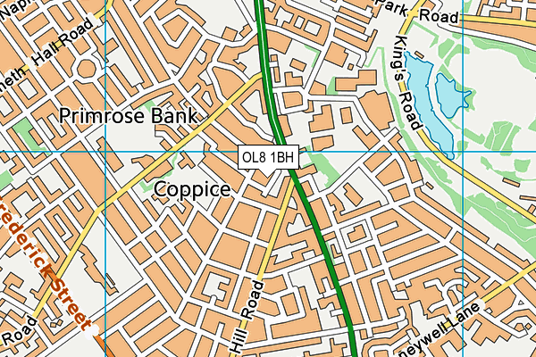 OL8 1BH map - OS VectorMap District (Ordnance Survey) OL8 1BH map - OS VectorMap District (Ordnance Survey)