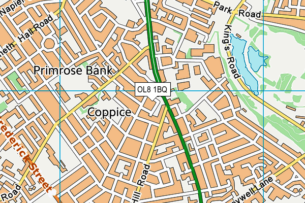 OL8 1BQ map - OS VectorMap District (Ordnance Survey) OL8 1BQ map - OS VectorMap District (Ordnance Survey)