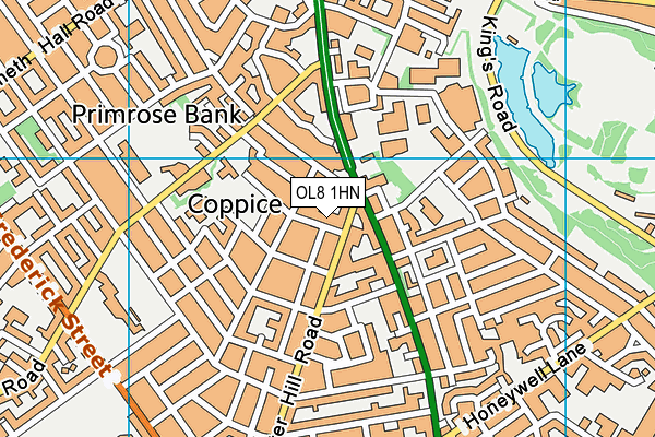 OL8 1HN map - OS VectorMap District (Ordnance Survey) OL8 1HN map - OS VectorMap District (Ordnance Survey)