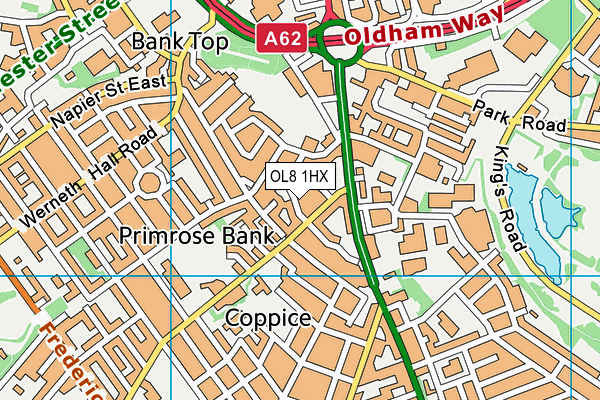 OL8 1HX map - OS VectorMap District (Ordnance Survey) OL8 1HX map - OS VectorMap District (Ordnance Survey)