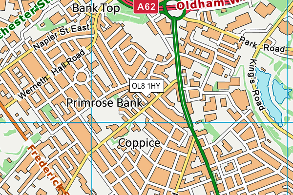 OL8 1HY map - OS VectorMap District (Ordnance Survey) OL8 1HY map - OS VectorMap District (Ordnance Survey)