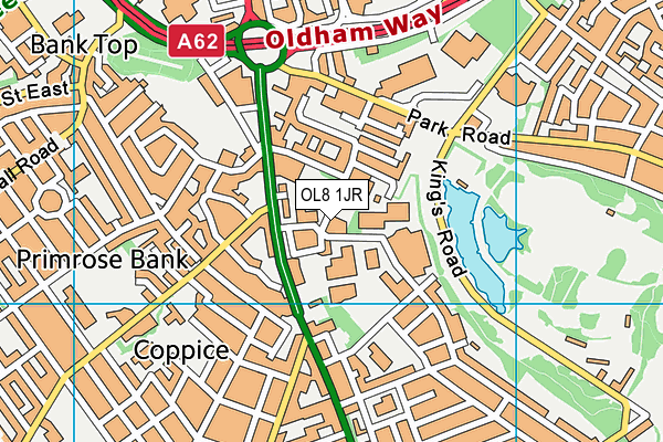 OL8 1JR map - OS VectorMap District (Ordnance Survey) OL8 1JR map - OS VectorMap District (Ordnance Survey)