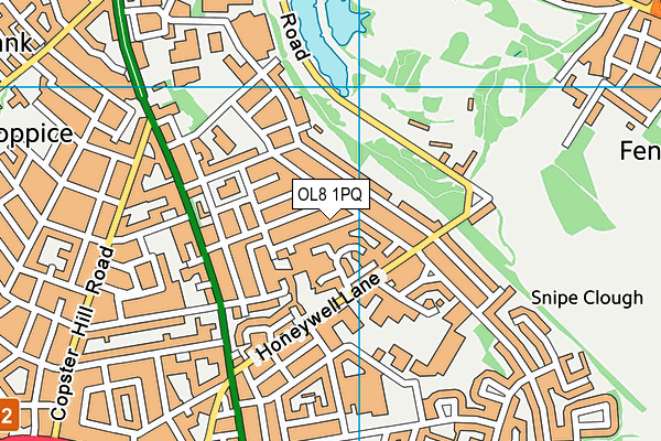 OL8 1PQ map - OS VectorMap District (Ordnance Survey) OL8 1PQ map - OS VectorMap District (Ordnance Survey)