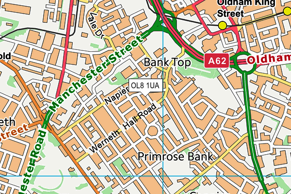 OL8 1UA map - OS VectorMap District (Ordnance Survey) OL8 1UA map - OS VectorMap District (Ordnance Survey)