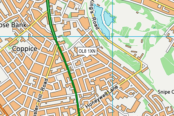 OL8 1XN map - OS VectorMap District (Ordnance Survey) OL8 1XN map - OS VectorMap District (Ordnance Survey)