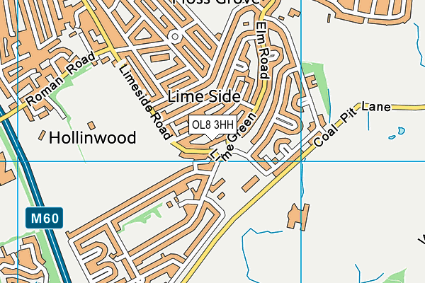 OL8 3HH map - OS VectorMap District (Ordnance Survey) OL8 3HH map - OS VectorMap District (Ordnance Survey)