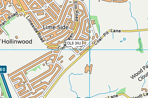 OL8 3HJ map - OS VectorMap District (Ordnance Survey) OL8 3HJ map - OS VectorMap District (Ordnance Survey)