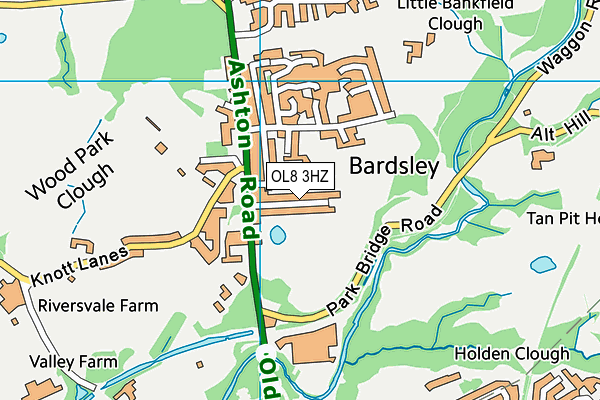 OL8 3HZ map - OS VectorMap District (Ordnance Survey) OL8 3HZ map - OS VectorMap District (Ordnance Survey)