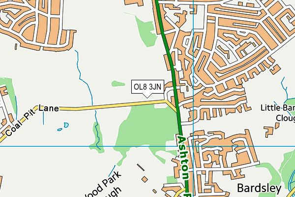 OL8 3JN map - OS VectorMap District (Ordnance Survey) OL8 3JN map - OS VectorMap District (Ordnance Survey)