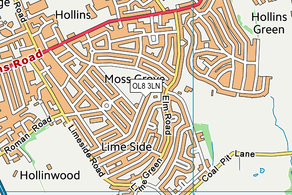 OL8 3LN map - OS VectorMap District (Ordnance Survey) OL8 3LN map - OS VectorMap District (Ordnance Survey)