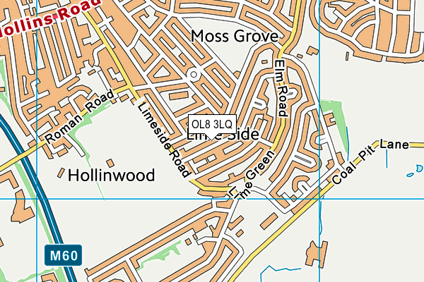 OL8 3LQ map - OS VectorMap District (Ordnance Survey) OL8 3LQ map - OS VectorMap District (Ordnance Survey)