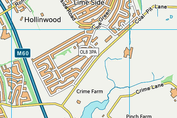 OL8 3PA map - OS VectorMap District (Ordnance Survey) OL8 3PA map - OS VectorMap District (Ordnance Survey)