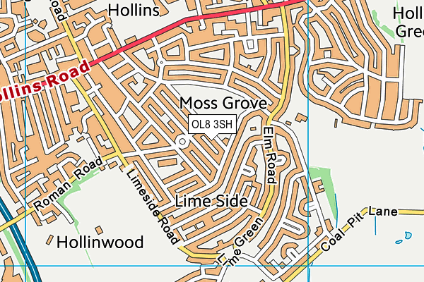 OL8 3SH map - OS VectorMap District (Ordnance Survey) OL8 3SH map - OS VectorMap District (Ordnance Survey)
