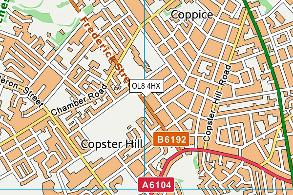 OL8 4HX map - OS VectorMap District (Ordnance Survey) OL8 4HX map - OS VectorMap District (Ordnance Survey)