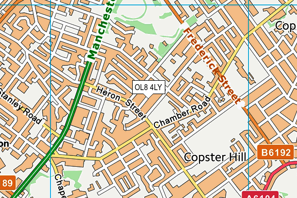 OL8 4LY map - OS VectorMap District (Ordnance Survey) OL8 4LY map - OS VectorMap District (Ordnance Survey)