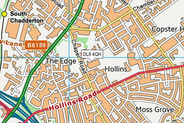 OL8 4QH map - OS VectorMap District (Ordnance Survey) OL8 4QH map - OS VectorMap District (Ordnance Survey)
