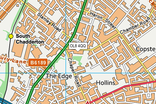 OL8 4QQ map - OS VectorMap District (Ordnance Survey) OL8 4QQ map - OS VectorMap District (Ordnance Survey)