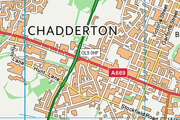 OL9 0HF map - OS VectorMap District (Ordnance Survey) OL9 0HF map - OS VectorMap District (Ordnance Survey)